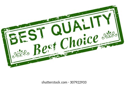 Rubber stamp with text best quality inside, vector illustration