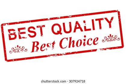 Rubber stamp with text best quality inside, vector illustration