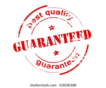 Rubber stamp with text best quality guaranteed inside, vector illustration