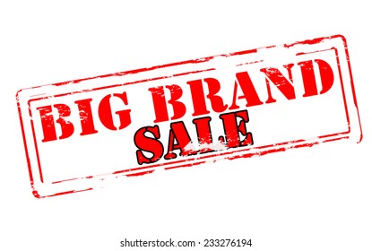 Rubber stamp with text big brand sale inside, vector illustration
