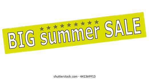 Rubber stamp with text big summer sale inside, vector illustration