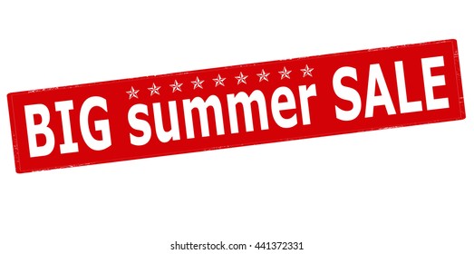 Rubber stamp with text big summer sale inside, vector illustration