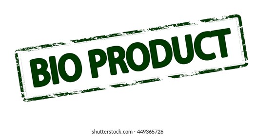 Rubber stamp with text bio product inside, vector illustration