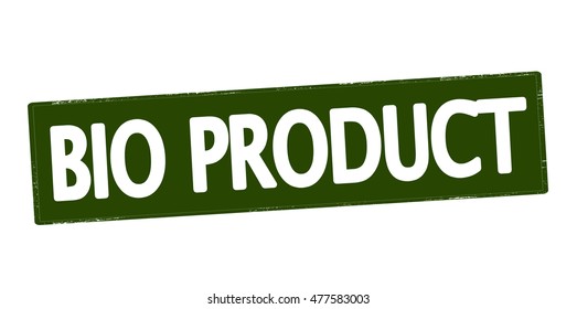 Rubber stamp with text bio product inside, vector illustration