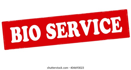 Rubber stamp with text bio service inside, vector illustration