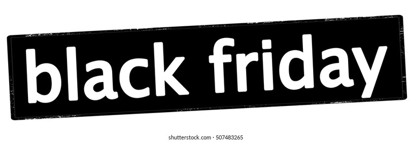 Rubber stamp with text black Friday inside, vector illustration