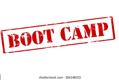 Rubber Stamp With Text Boot Camp Inside, Vector Illustration