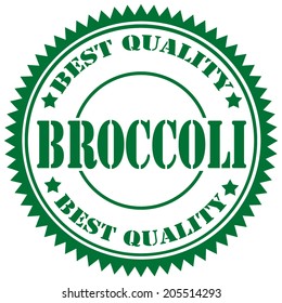 Rubber stamp with text Broccoli,vector illustration