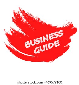 Rubber stamp with text business guide inside, vector illustration