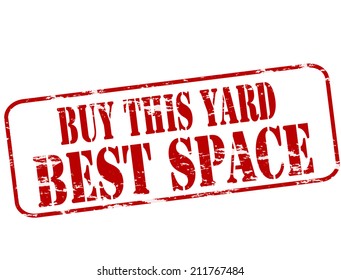 Rubber stamp with text buy this yard inside, vector illustration