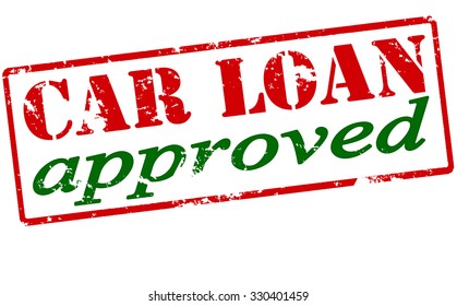 Rubber stamp with text car loan approved inside, vector illustration