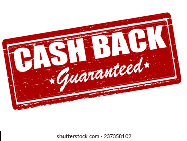 Rubber stamp with text cash back inside, vector illustration