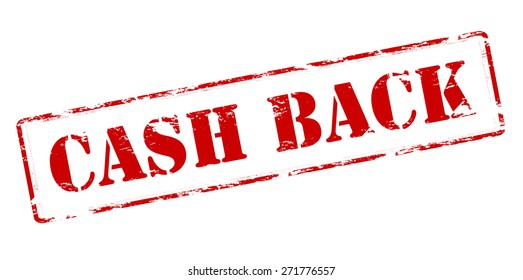 Rubber stamp with text cash back inside, vector illustration