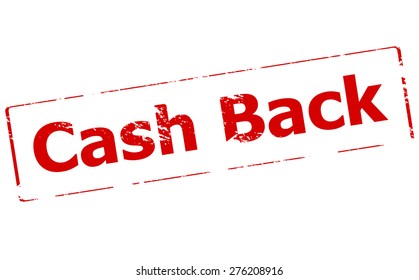 Rubber stamp with text cash back inside, vector illustration