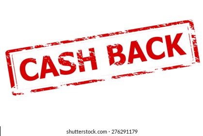 Rubber stamp with text cash back inside, vector illustration