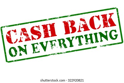 Rubber stamp with text cash back on everything inside, vector illustration