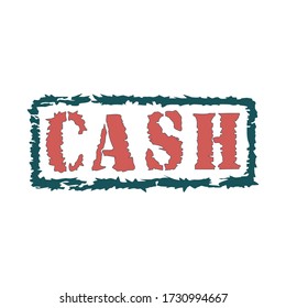 Sello de goma con dinero de texto dentro, ilustración vectorial