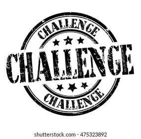 rubber stamp with text "challenge" on white, vector illustration