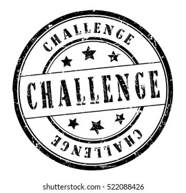 rubber stamp with text "challenge" on white, vector illustration