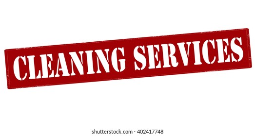 Rubber stamp with text cleaning services inside, vector illustration