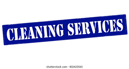 Rubber stamp with text cleaning services inside, vector illustration