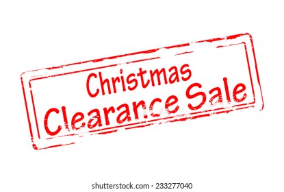 Rubber stamp with text clearance sale inside, vector illustration