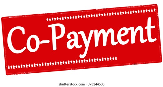 Rubber stamp with text co payment inside, vector illustration