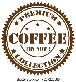 Rubber stamp with text Coffee,vector illustration