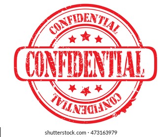 Rubber Stamp Text Confidential On White Stock Vector (Royalty Free ...