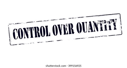 Rubber stamp with text control over quantity inside, vector illustration`
