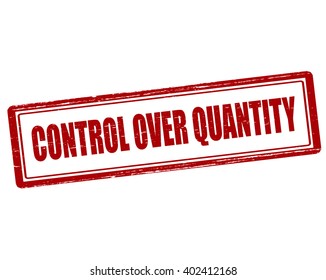 Rubber stamp with text control over quality inside, vector illustration