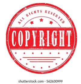 Rubber Stamp Text Copyright All Rights Stock Vector (Royalty Free ...