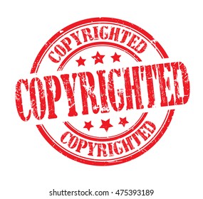 Rubber Stamp Text Copyrighted On White Stock Vector (Royalty Free ...