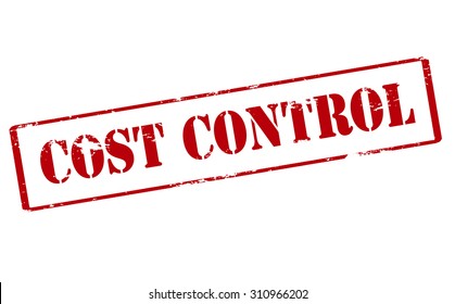 Rubber stamp with text cost control inside, vector illustration