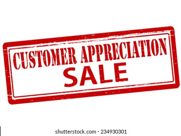 Rubber stamp with text customer appreciation inside, vector illustration