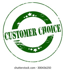 Rubber stamp with text customer choice inside, vector illustration