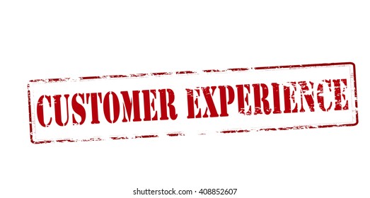 Rubber stamp with text customer experience inside, vector illustration