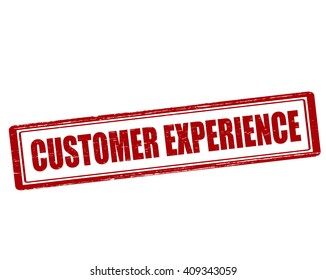 Rubber stamp with text customer experience inside, vector illustration