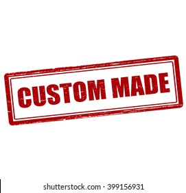 Rubber stamp with text customer made inside, vector illustration`