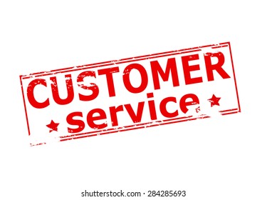 Rubber Stamp Text Customer Service Inside Stock Vector (Royalty Free ...