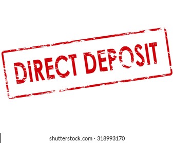 Rubber Stamp With Text Direct Deposit Inside, Vector Illustration