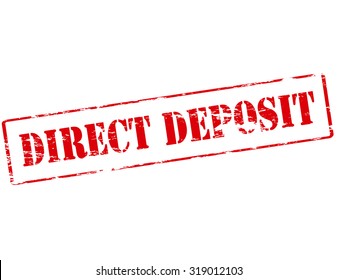 Rubber Stamp With Text Direct Deposit Inside, Vector Illustration