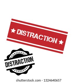 rubber stamp with the text distraction. distraction rubber stamp, label, badge, logo,seal. Designed for your web site design, logo, app, UI