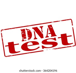 Rubber stamp with text dna test inside, vector illustration