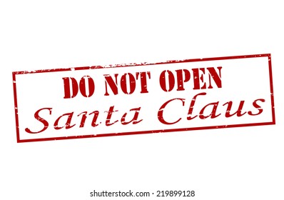 Rubber stamp with text do not open inside, vector illustration