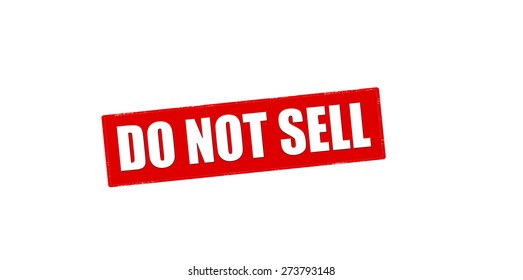 Rubber stamp with text do not sell inside, vector illustration