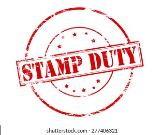 Rubber Stamp With Text Duty Inside, Vector Illustration