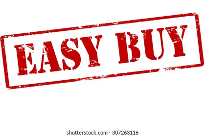 Rubber stamp with text easy buy inside, vector illustration