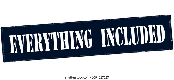 Rubber stamp with text everything included inside, vector illustration