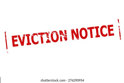 Rubber stamp with text eviction notice inside, vector illustration